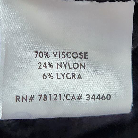 Eileen Fisher Pants Womens Small Black Pull On Stretch Knit Slim Ankle Made USA - Picture 11 of 12